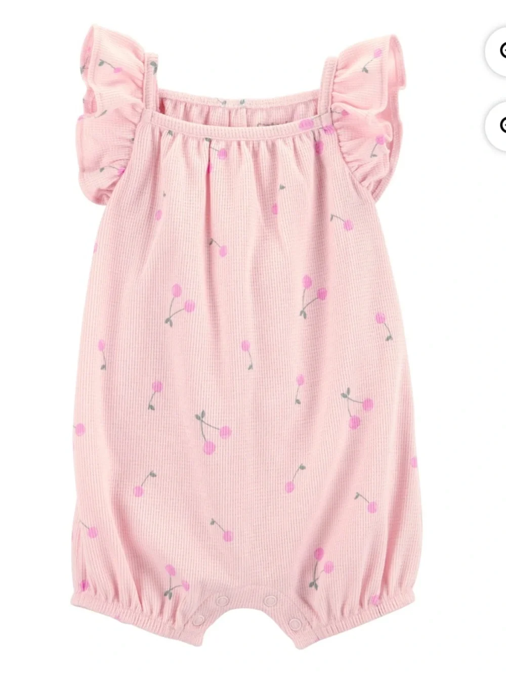 NWT Size 24 Carter's Light Pink Cherry Bubble Romper